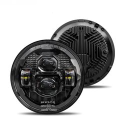 HWSTAR 2023 New 1000% Bright Anti-glare 7 Inch Led Headlights Round Compatible with Jeep Wrangler  - new 