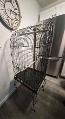Powder Coated Budgie Rolling Bird Cage Conure Lovebird Pet W/Stand