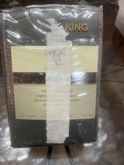 Home  Collection Platinum 1800 Gray King Size Bed Skirt Microfiber  78” X 80” + 14”