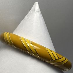 J. Crew Two Tone Yellow Enamel, Gold Tone. Bangle Bracelet 7.5 “