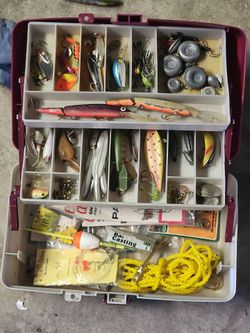 Tackle Box Full Of Fishing Stuff