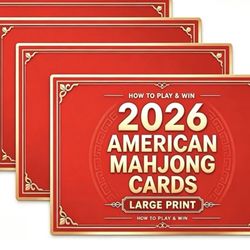  2026 Mah Jong Card Official NMJL Revision - Large Print - 4PCS Brand new. Never been used. Still in the box.  BRAND NEW 2026 MAH JONG C