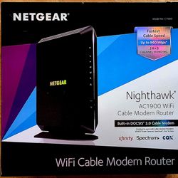 Netgear Nighthawk WiFi Cable Modem Router (AC1900)