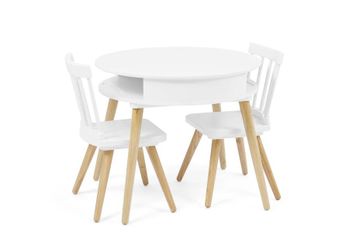 Hudson Storage Table & 2-Piece Chair Set – Kids' Table with Built-In Storage