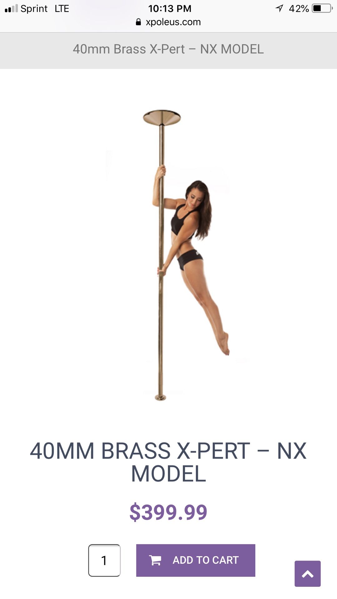X pole fitness pole x pert 40mm