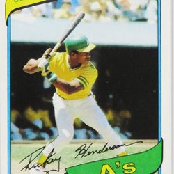 Ricky Henderson TopsBaseball card