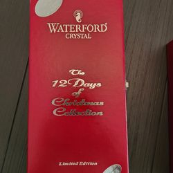 Waterford Crystal 2 Turtle Doves, 12 Days Of Christmas Champagne Flute Limited Edition