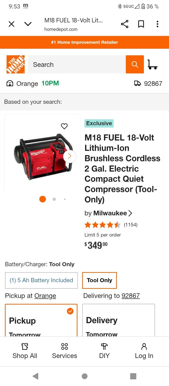 Milwaukee M18 Compressor 