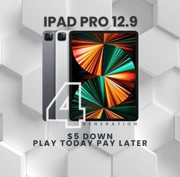 🚀 iPad Pro 12.9” 4th Gen – Big Screen, Pro Performance! A12Z Chip, Pro Power, Sharp Display - $5 Down Just ask