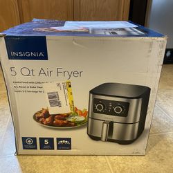 Insignia- 5 Qt. Analog Air Fryer - Stainless Steel  Box has been opened but item is NEW Never Been Used… Verified 2/04