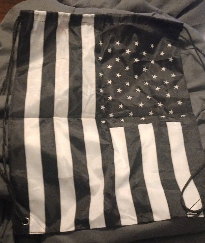 American Flag Knapsack (Drawstring)
