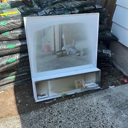 Retro Mirror With Cabinet  