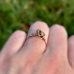 Vintage Jewelry 14k solid rose gold Anchor Knot ring size 7.0