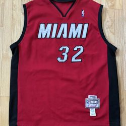 Shaquille O'Neal #32 Miami Heat Mitchell & Ness Stitched Jersey Men’s Size 56   
