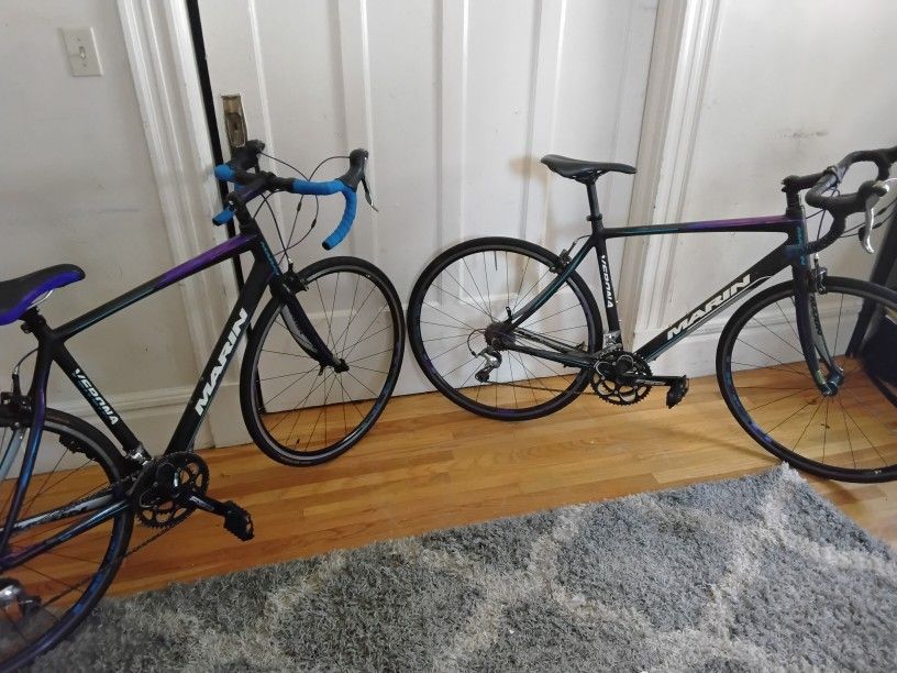 Set Of CARBON Fiber ROAD Bikes. Marin VERONA T3 ELITE Joe And JENNIFER Montana Limited Edition