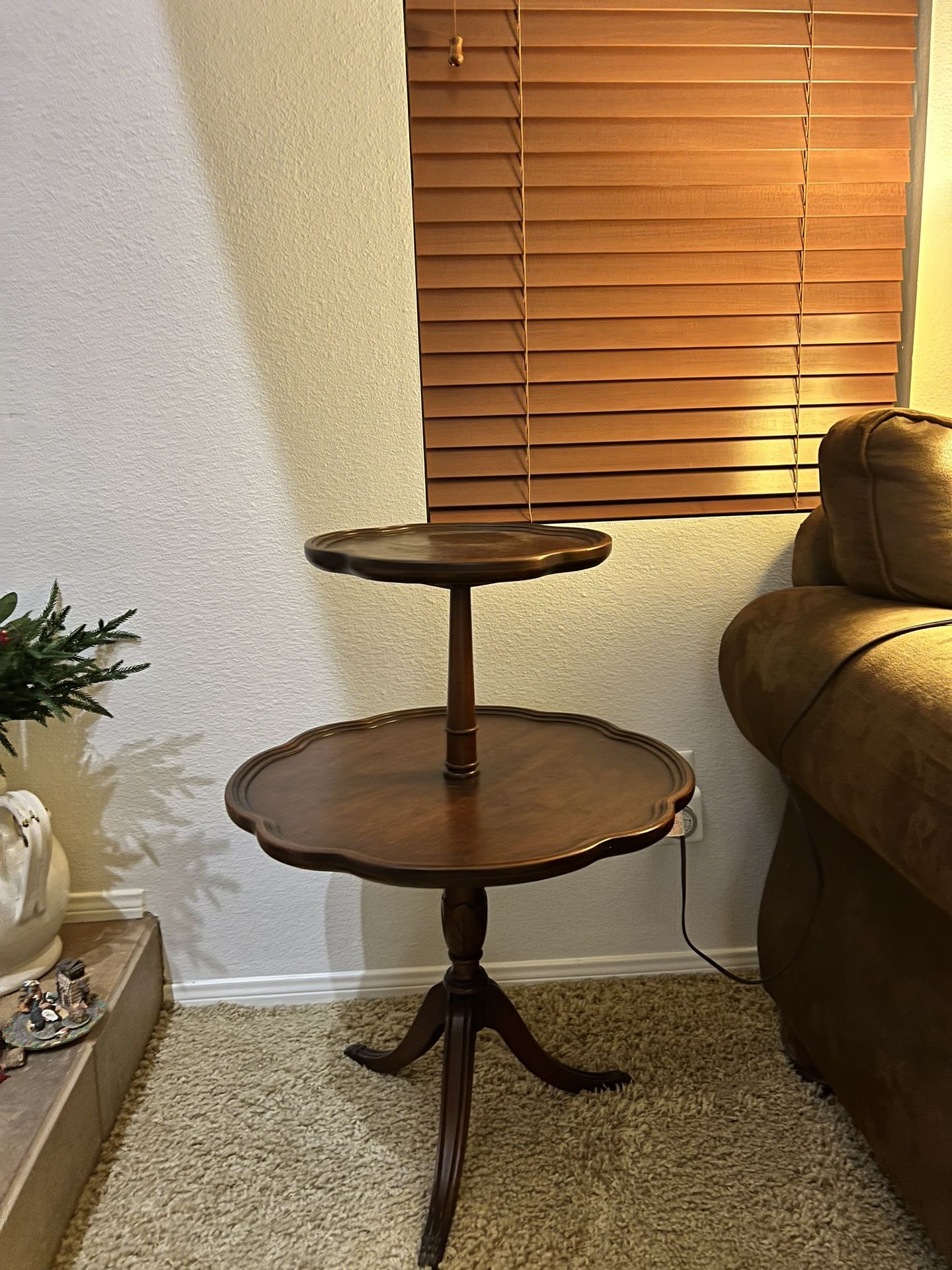 2 Tiered Antique Side Table