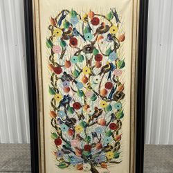 Colorful birds and butterflies artwork G. Metellus