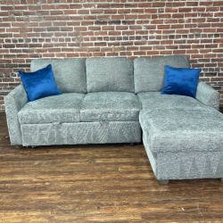 Delivery Available Coddle gray sleeper sofa with chaise retails 1200