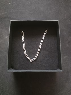 Silver Paperclip Link Chain