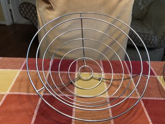 Fruit Bowl footed metal cool & contemporary- have 2 - new