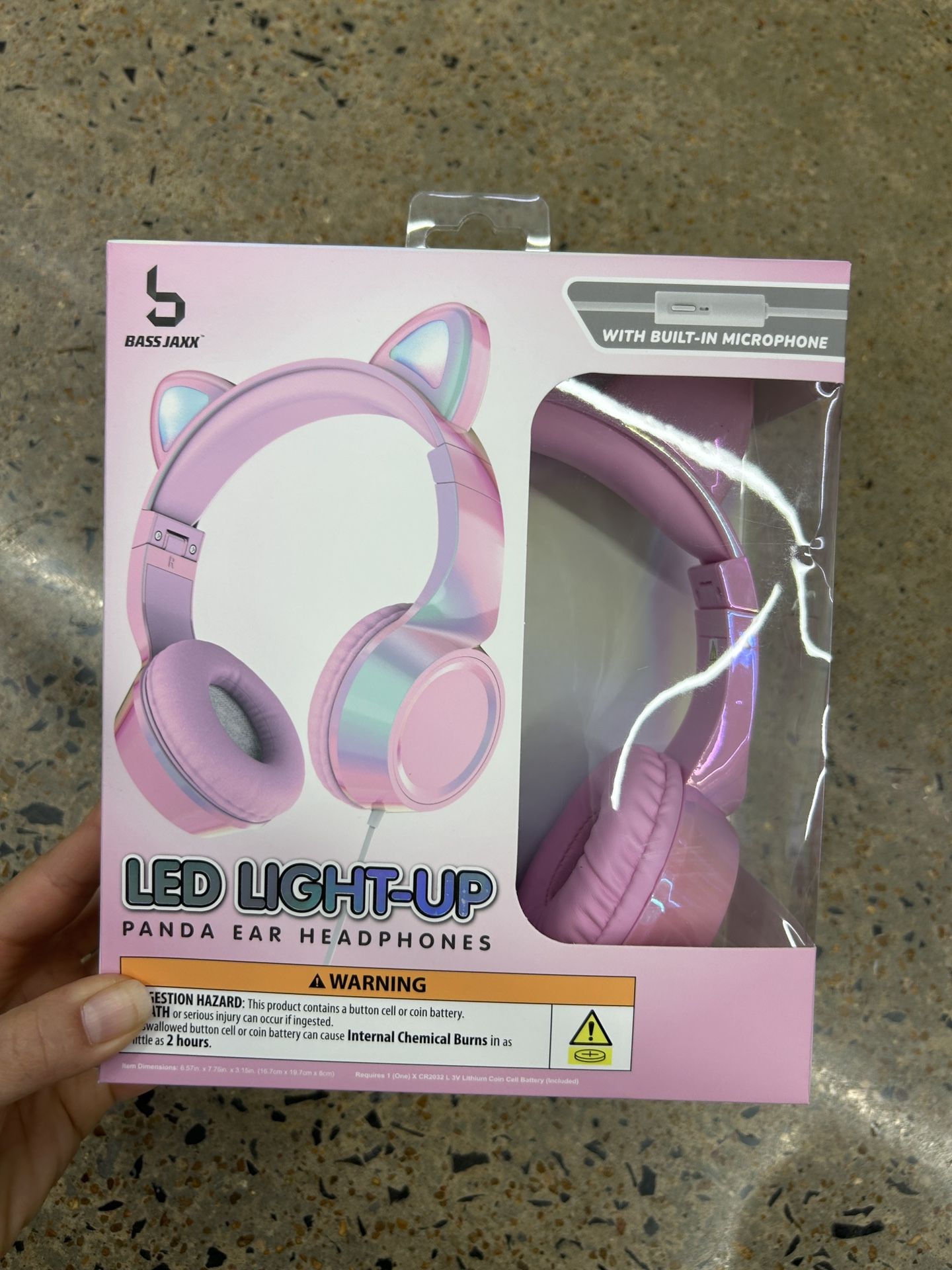 NWT LED light up panda ear color changing headphones