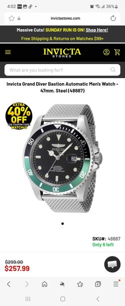 Invicta Grand Diver Bastion Automatic Men's Watch - 47mm. Steel (48887)