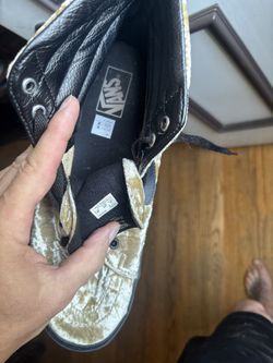 Golden Velvet Velour Vans Size 10.5