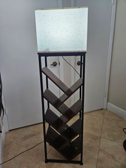 Floor Lamp with Bookshelves Bookshelf