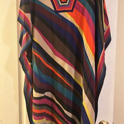 Trina Turk Theodora Silk Maxi Dress Caftan Size XS/S