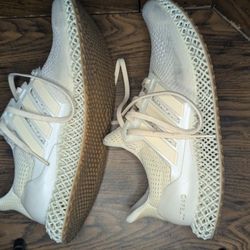 adidas ULTRA 4D HP9734 Wonder White Wonder White Gold Metallic Womens Size 9 