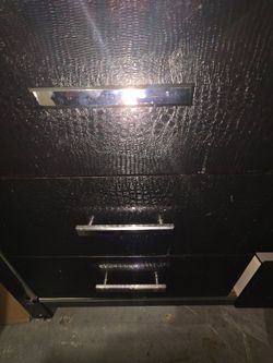 Black Dresser with Mirror
