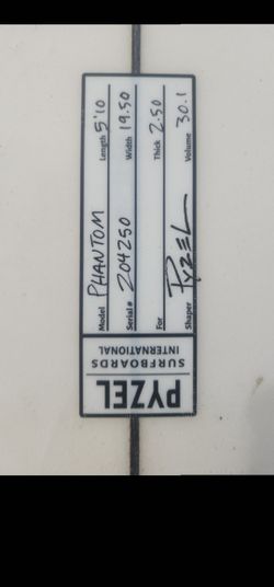 5'10 Pyzel Phantom Surfboard
