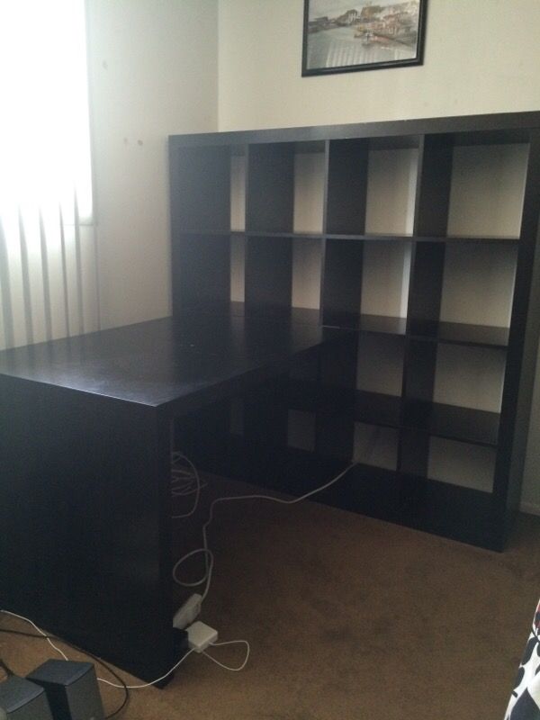 Ikea Kallax With Desk For Sale In Tempe Az Offerup