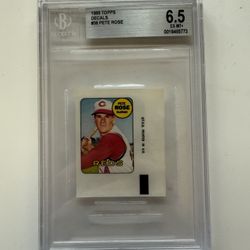 1969 Topps Decals Inserts #36 Pete Rose Card BGS 6.5 EX-MT