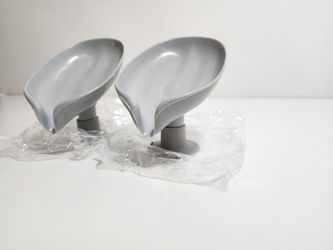 2 Pack Leaf Shape Soap Box Drain Soap Holder Box Bathroom Shower Soap Holder Dish