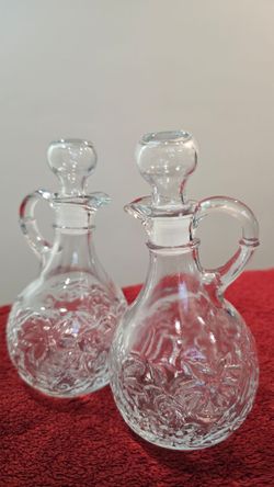 oil vinegar containers  princess house fantasia $83