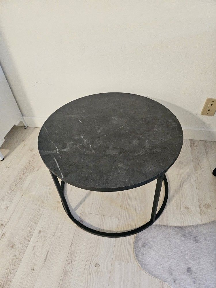 Black Marble Like Modern Coffee Table