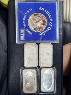 Vintage Bars & Commemorative Coin