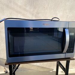 Like New 2025 Whirlpool Stainless Steel Over-The-Range “Microwave Hood - 30"