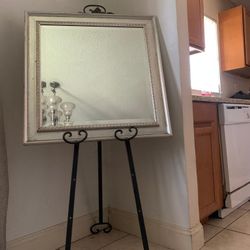 Beautiful Easel Mirror On Metal Stand $50