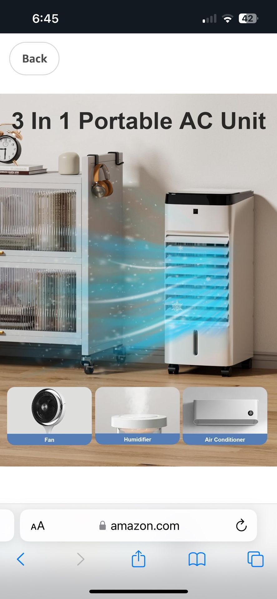 Brand New Air Cooler/Swamp Cooler 1 Gallon For $90