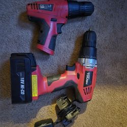 2 Hyper Tough Drills, 1 Battery, 1 Charger, And Dremel