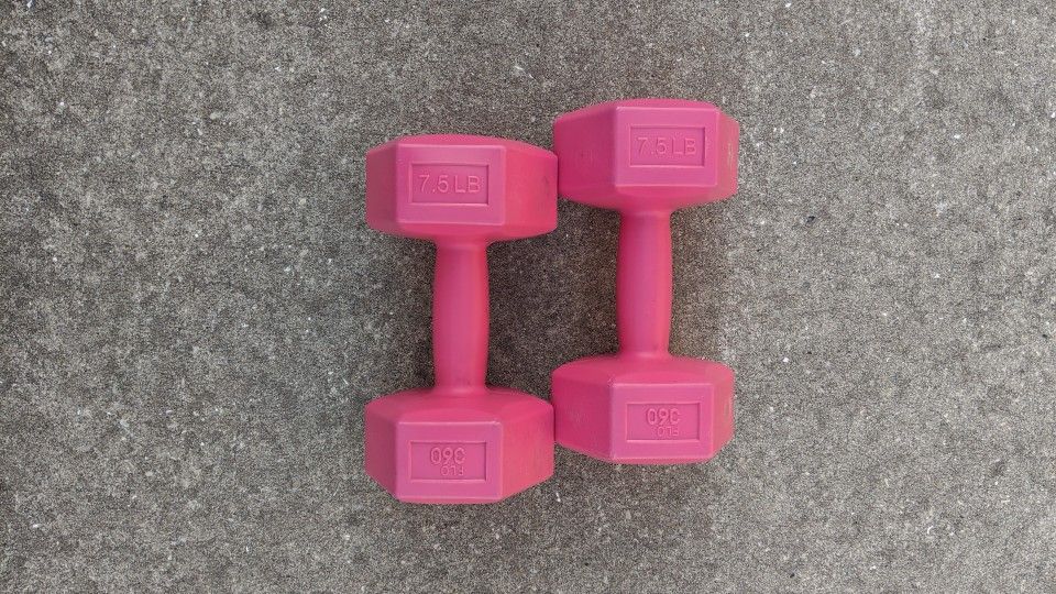 Two 7.5 Lb Dumbbells