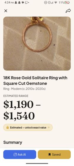 18 karat rose gold