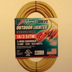 Extension Cord 14/3 SJTW (100ft)