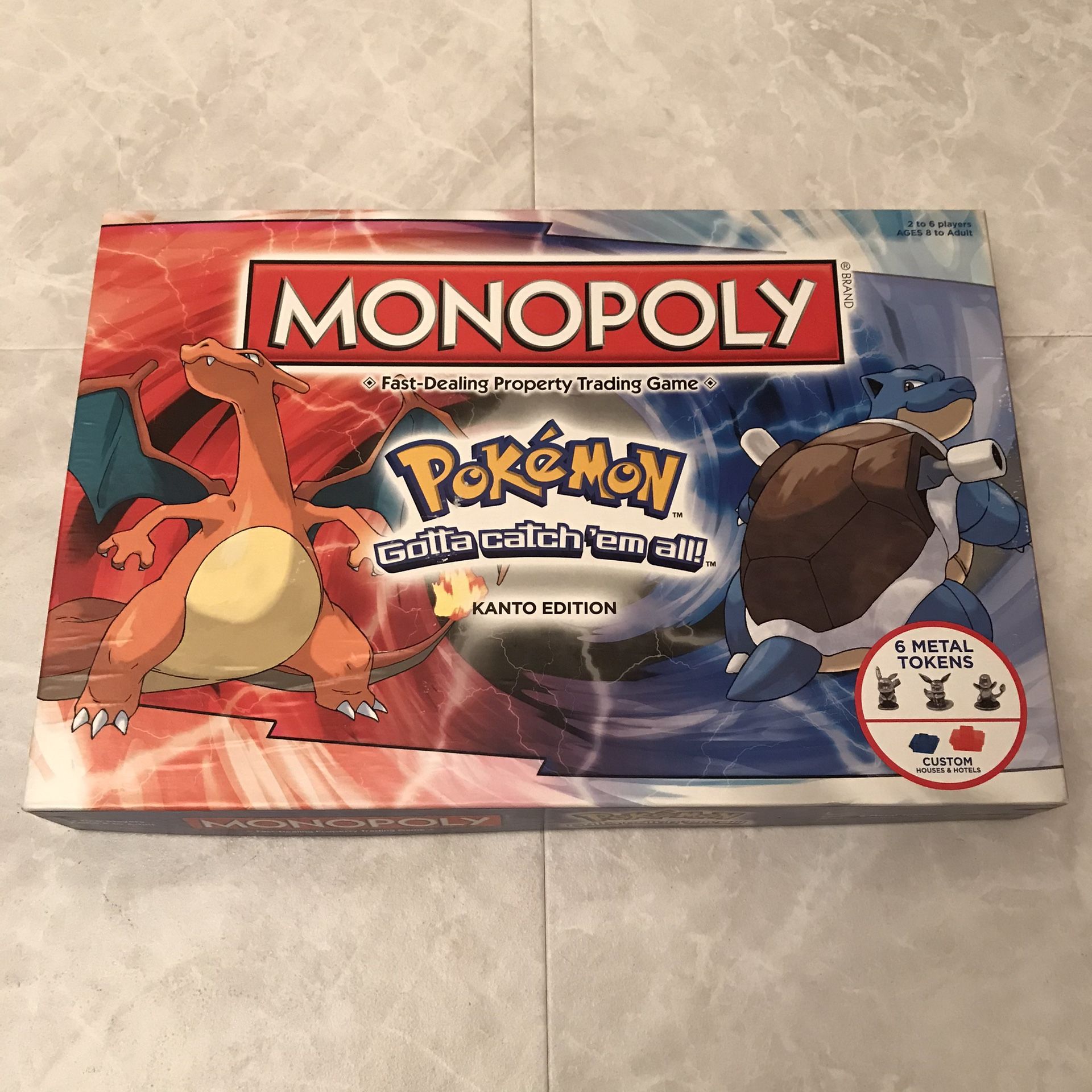 Pokemon monopoly kanto edition complete all pieces there clean pikachu eevee figure toy board game charizard blastoise