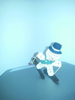 Christmas Crochet skiing snowman