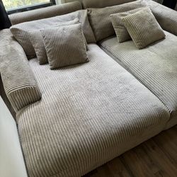 Light/dark Tan Sofa Bed 
