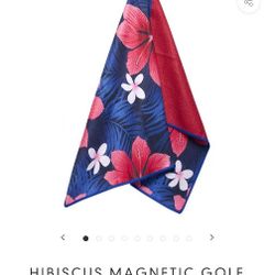 Kaipar brand magnetic golf towels Hawaii flowers