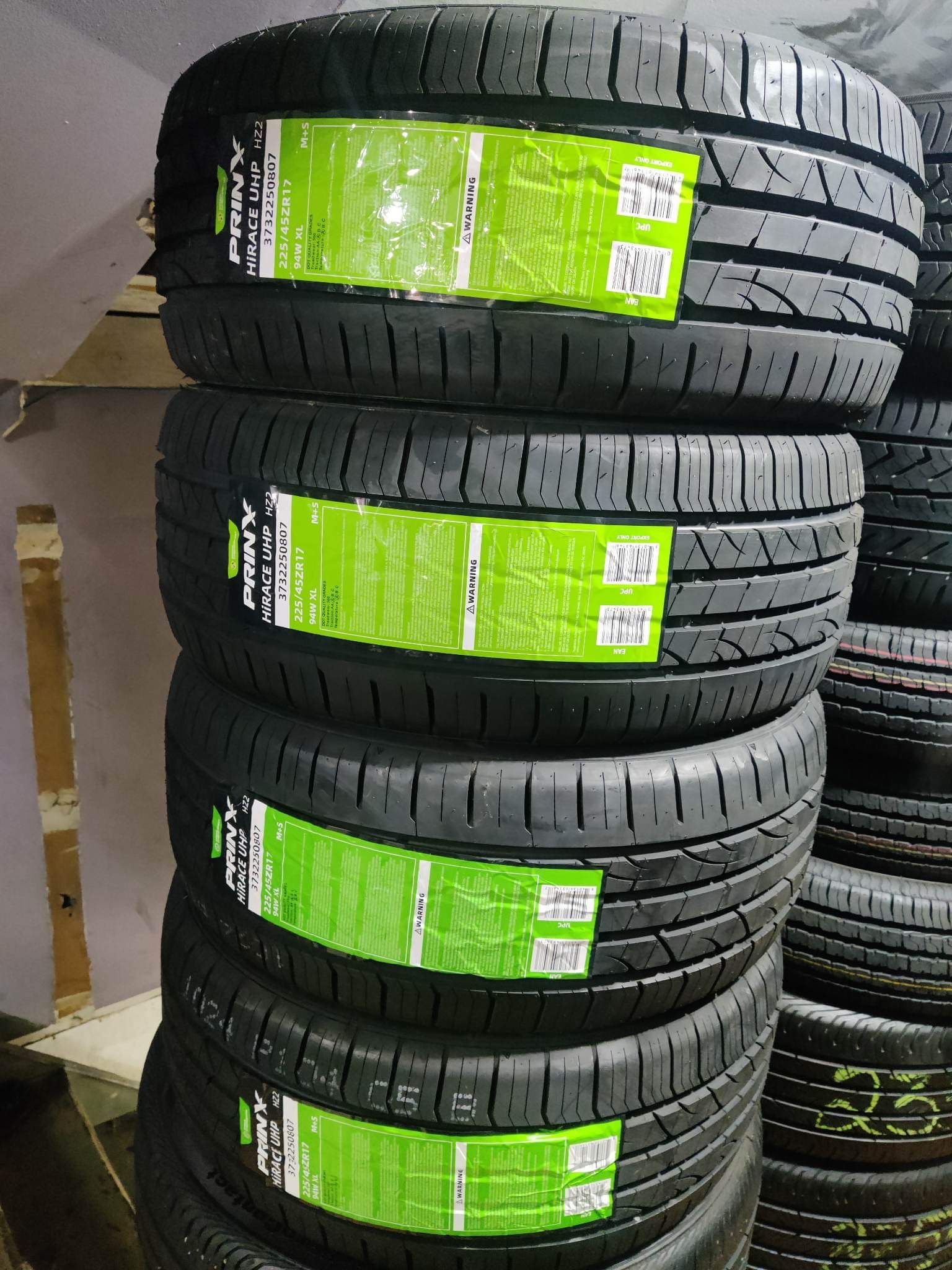 225/45/17 Prinx HZ2 AS UHP Labor & Tax Included for Sale in